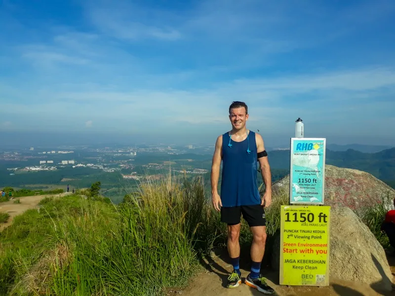 Tim on a hike in Malaysia, on break from teaching abroad.