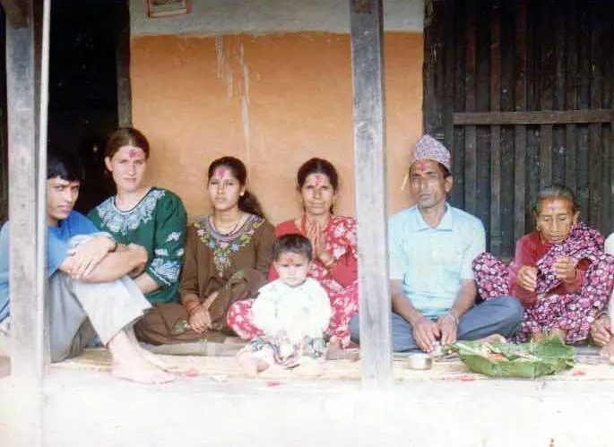 Natasha in 1995 in Lamjung, Nepal: Her first visit to the country.