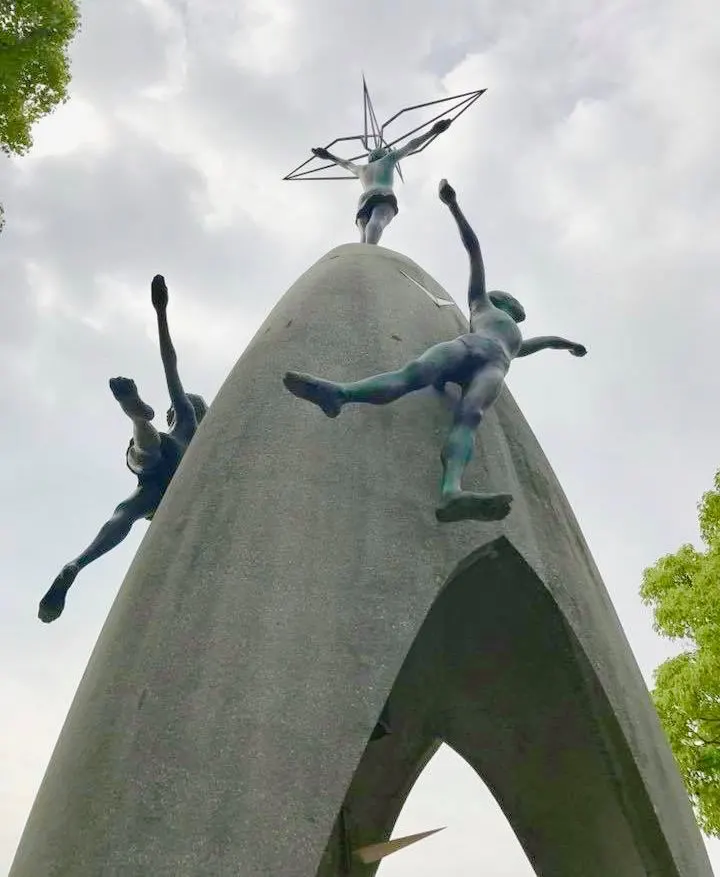 The Sadako monument at the Hiroshima Peace Park in Japan.