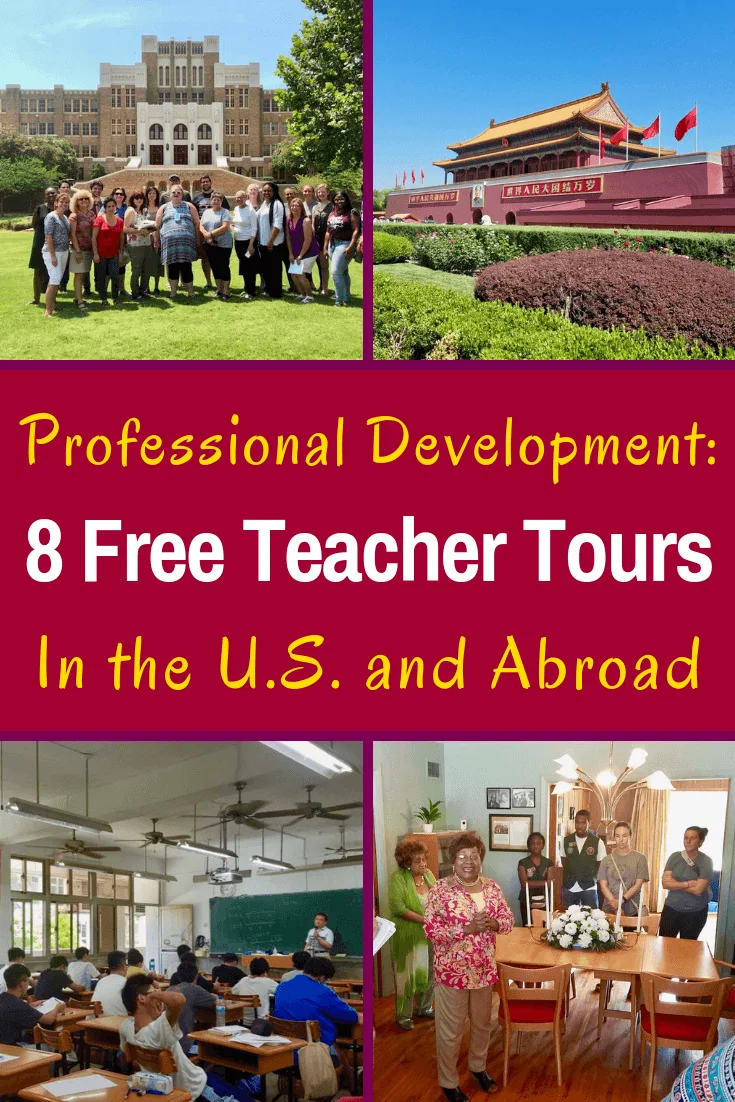 8 grants for teachers to do professional development educational tours and travel: Civil Rights Educator Institute, Asia study tour, NEH, & Library of Congress.