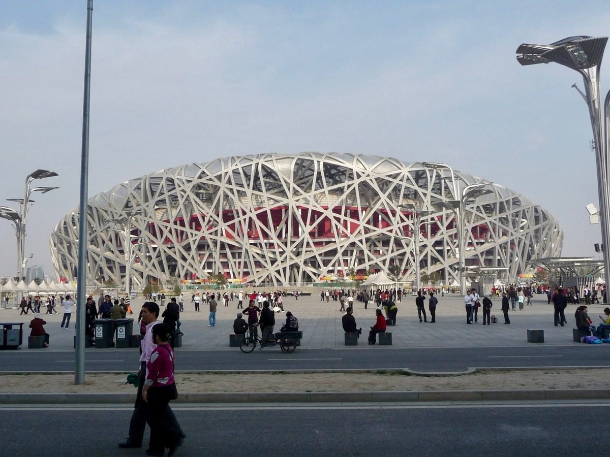 The Bird's Next Stadium in Beijing, China.