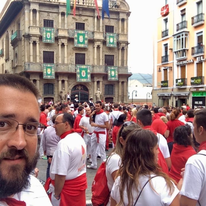 Festivities of San Fermin (Running of the Bulls) Pamplona, Spain.
