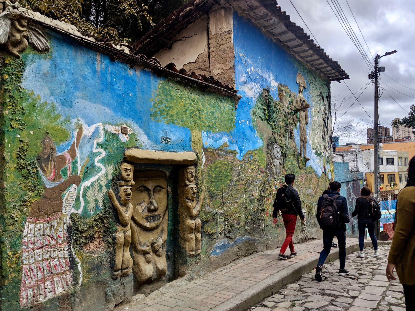 Murals in the La Candelaria, Colombia neighborhood