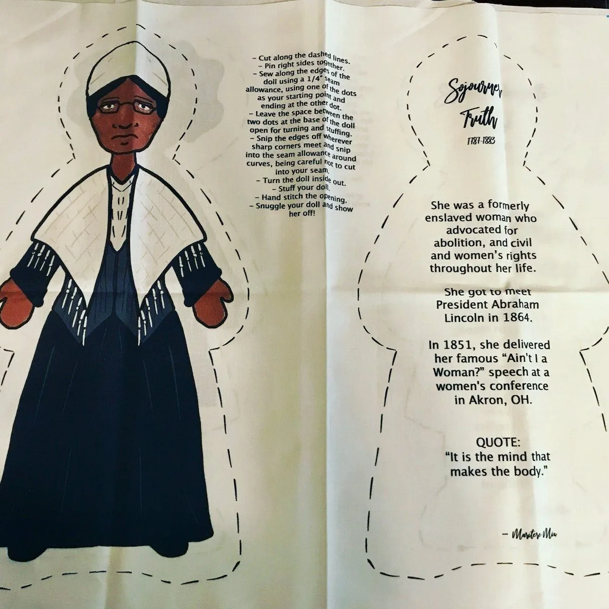 Educational Sojourner Truth doll