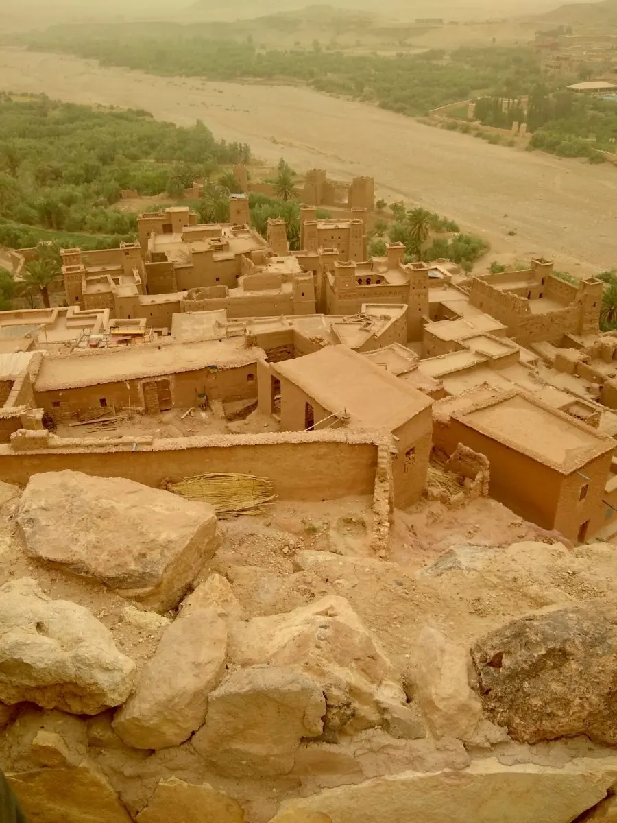 A view of Ouarzazate, a town which largely consists of buildings and scenery built specifically for various Hollywood blockbusters, such as Gladiator.