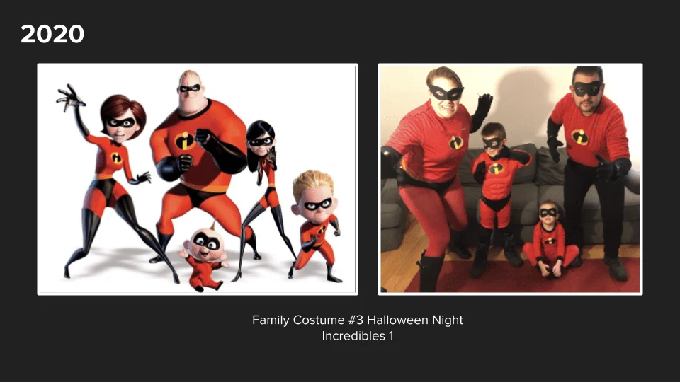 Incredibles family costume.