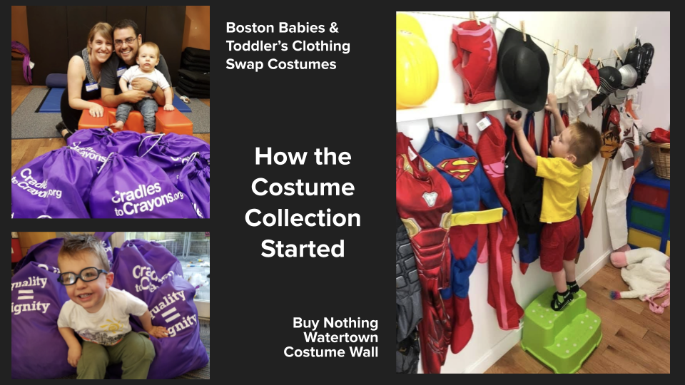 Free costumes from the clothing swap.
