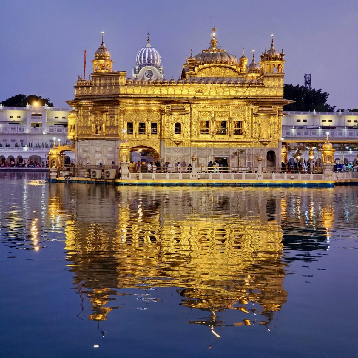 The Golden Temple in Amritsar, India at sunset
